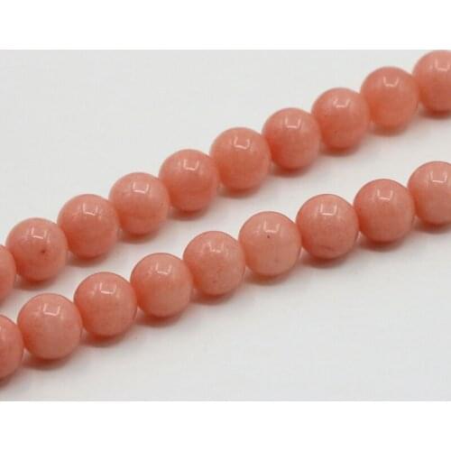 Round shape pink chalcedony loose beads 8mm 15" DIY stone women jewelry making accessory bracelets&necklace