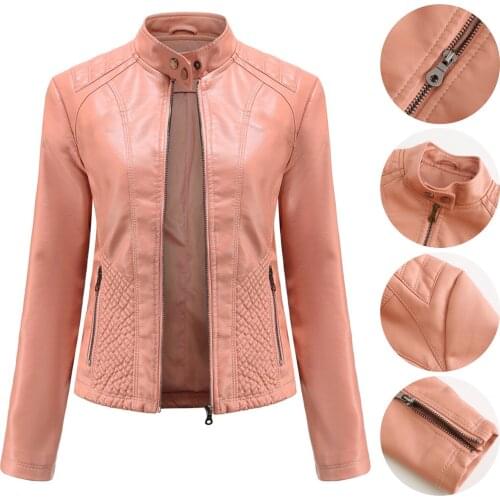Women Faux Leather Jacket Casual Slim Motorcycle Biker Leather Coat Female Punk Streetwear Jackets Casaco Feminino Inverno