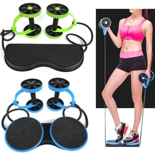 Multi Function Double AB Roller Abdominal Wheel Foldable AB Muscle Trainer Home Gym Fitness Wheel Gym equipment
