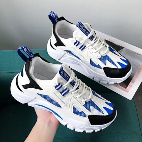 Men Casual Mesh Sneakers Fashion Breathable Light Outdoor Footwears Leisure Mens Sport Adult Flat 2020 New Hot Rubber Lace-up