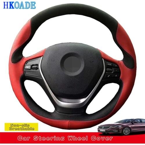 DIY Hand-stitched Soft Genuine Leather Car Steering Wheel Covers For BMW 316i 320i 328i 320d F20 F45 F30 F31 F34 F32 F33 F36