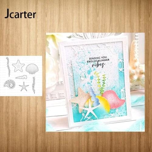 New Metal Cutting Dies Starfish Scallop Seaweed Craft Handmade Knife Mould Blade Punch Stencils Dies Cut for Scrapbooking Model