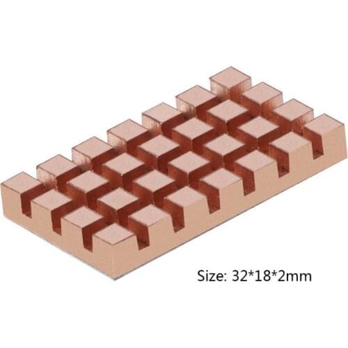 32x18MM M.2 SSD 2260 NGFF 2242 Computer Laptop Solid Hard Disk Ultra-thin Copper Fin Cooling Cooler Heat Sink Radiator 2/3/4mm