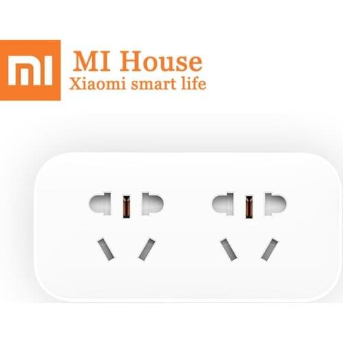 Original Xiaomi Power Strip Converter Mijia Portable Plug Travel Adapter for Home Office 2 Multifunction Socket