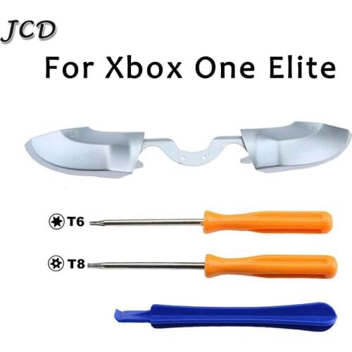 JCD Portable Silver Plating Front Damper Replace Tools Controller Parts Screwdriver Set Bumper Button For Xbox One Elite Game