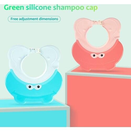 1 Pc Adjustable Baby Shower Hat Toddler Kids Shampoo Bathing Thickened Protective Cap Waterproof Baby Shower Cap Visor