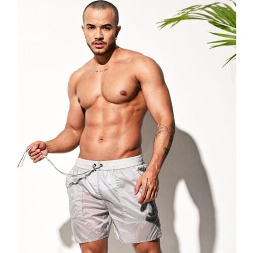 DESMIIT Super Thin Soft Swimwear Men Swim Shorts Swimming Trunk Breathable Surf Beach Board Shorts Sport Sail Travel Boardshorts