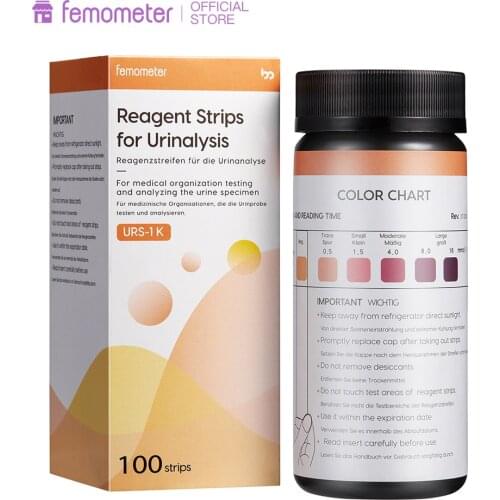 Femometer 100 Pcs/Set Ketone Keto Urine Test Strips Monitor Fat Burning Levels for Diabetics and Pregnant Women