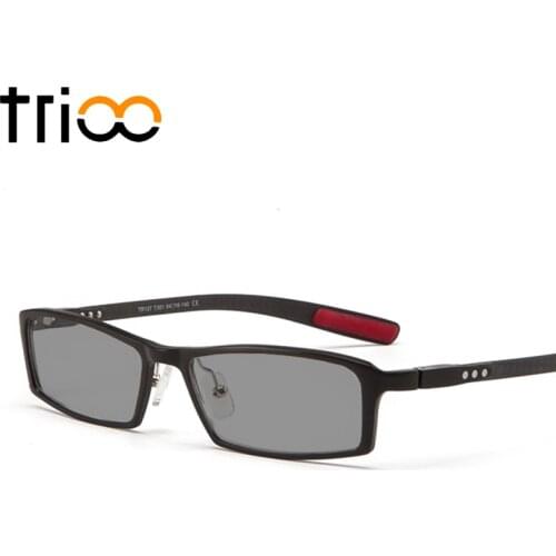 TRIOO Polarized Prescription Glasses for Nearsighted Driver UV400 Black Sunglasses with Diopters Aluminum magnesium Eyeglasses