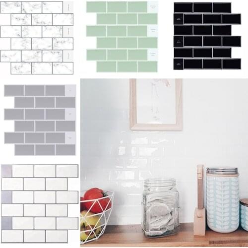 Waterproof Oil-Proof Self Adhesive Kitchen Stairs Peel and 3d Stereo Stick Wall Tile Stickers Brick Pattern Backsplash Decoratio