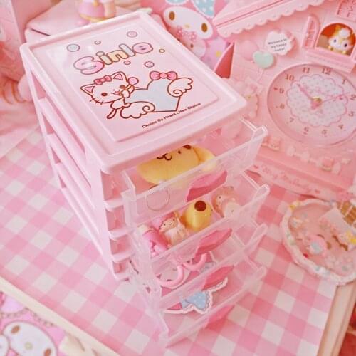 4-layer Desktop Storage Box Drawer Type Sundries Holder Transparent Cosmetic Box Desktop Makeup Jewelry Organizer Box