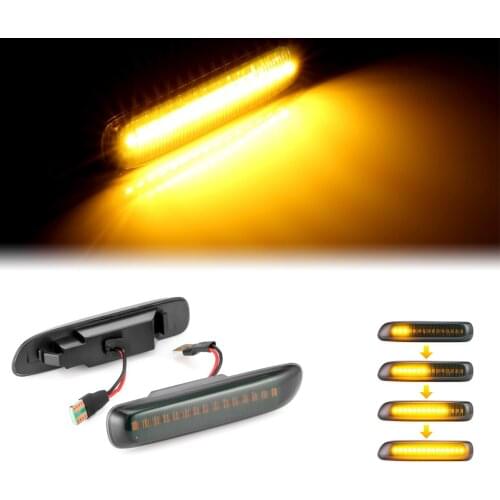Amber Dynamic LED Side Marker Lamp Turn Signal Light Blinker For BMW E46 3 Series Coupe Compact Cabriolet Touring Car Styling