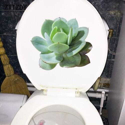 ZTTZDY 24×22.8CM Fresh Plants Succulents Home Living Room Wall Sticker Fashion WC Toilet Decor T6-0151