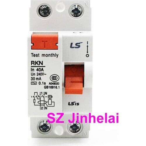 100%Authentic original RKN 1P+N 2P LS Leakage circuit breaker RKN-1P+N Leakage protection switch RKN 2P 25A/32A/40A/63A