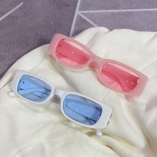 2021 Trends Women Sunglasses Fashion Jelly Small Frame Square Sun Glasses Vintage Luxury Designer Unisex Driving Decorative UV40