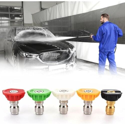 5Pcs Nozzle Tips 1/4'' Quick Connect High Pressure Power Washer Spray Nozzle Kit