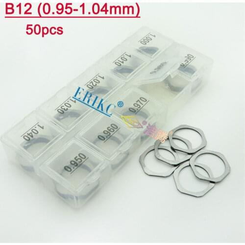 50 Pieces Washer B12 CR Injector Adjustment Shims, New Fuel Injection Washer Size: 0.95mm-1.04mm for BOSCH Injectors