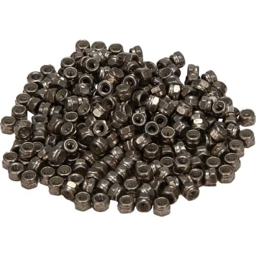 ABSF 200Pcs M3 Stainless Steel SS304 Self-Locking Hex Nut Anti-Loose Locknut with the Nylon Washers