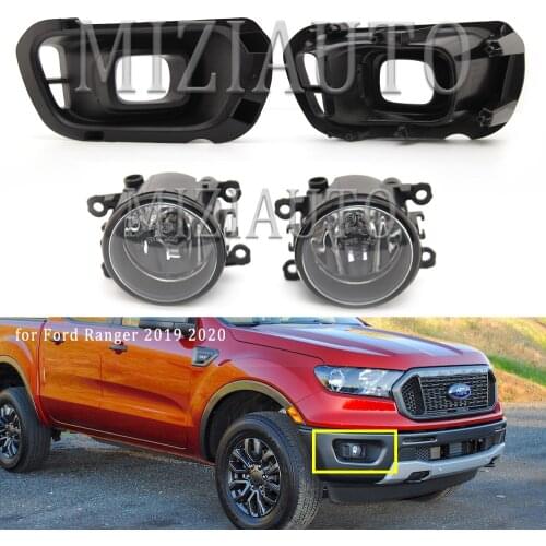 Car accessories Fog lights for Ford Ranger 2019 2020 headlights Switch cover grill frame foglights Driving Lamp fog lamps