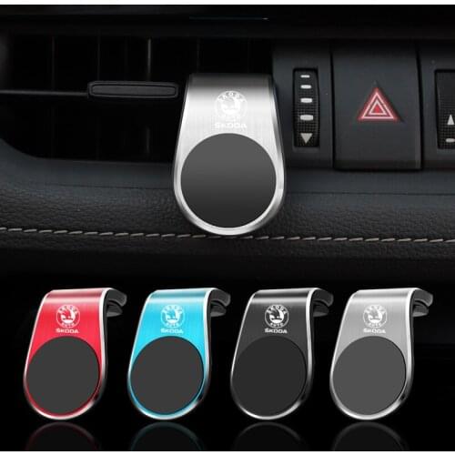 Car Styling Magnetic Phone Holder Universal For Skoda Octavia Superb Fabia Kamiq Karoq Kodiaq Rapid Scala Yeti 2009 2013 Kushaq