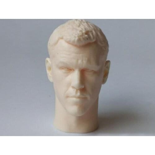 Blank 1/6 Scale The Bourne Identity Matt Damon Head Sculpt Unpainted Fit 12" Figure