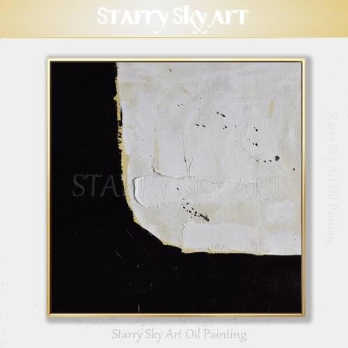 Pure Handmade Work Large Wall Art Contemporary Oil Painting Hand-painted Large Art Modern Abstract Black and White Oil Painting