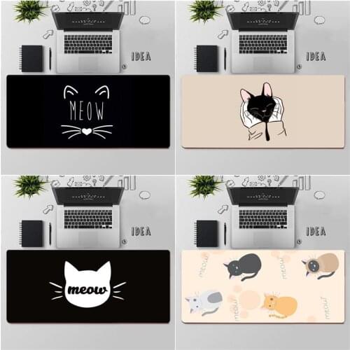 FHNBLJ Top Quality Cute Meow Cat DIY Design Pattern Game mousepad Free Shipping Large Mouse Pad Keyboards Mat