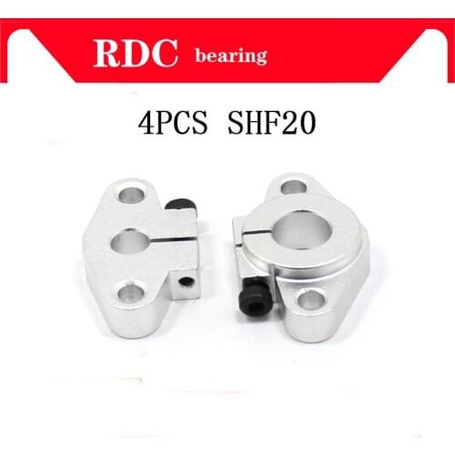 4pcs SHF20 High quality horizontal linear shaft support 20mm Linear Rail Shaft Support XYZ Table CNC SHF Series Rail Shaft