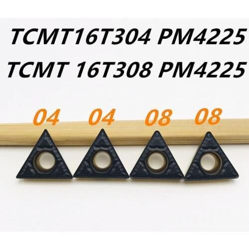 10PCS high-quality external turning tool TCMT 16T304 TCMT 16T308 PM4225 carbide TCMT16T304 TCMT16T308 PM 4225 lathe tool