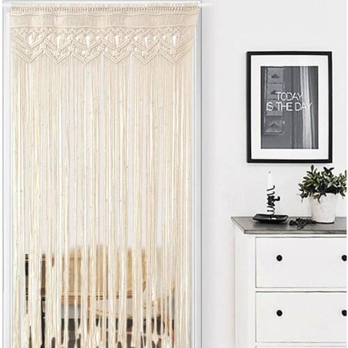 Kawaii Room Decor Door Tassel Curtain Wall Hanging Doorway Window Curtains Handwoven Boho Wedding Backdrop Room Divider Decor