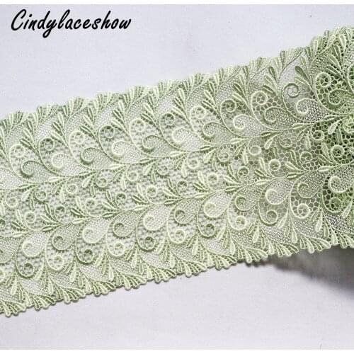 1 Meter Green Leaves embroidery Lace fabric lace Trimmings DIY sewing turban skirt curtain sofa guipure trims craft decorations