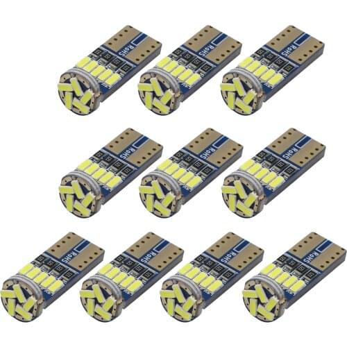 10pcs Car Interior Dome Light Bulbs Low Power Consumption Easy to Install