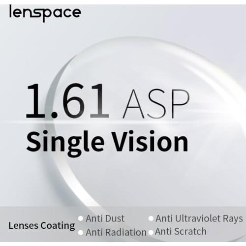 Lenspace 1.61 Single Vision Prescription CR-39 Resin Aspheric Vintage Glasses Myopia Hyperopia Lenses Optical Lens