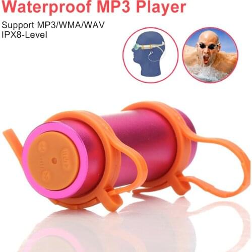 Hot 4GB 8GB Built-in Swimming Diving Waterproof MP3 Player Sports MP3 Player USB Charging Cable Arm Band Support Funny Headphone