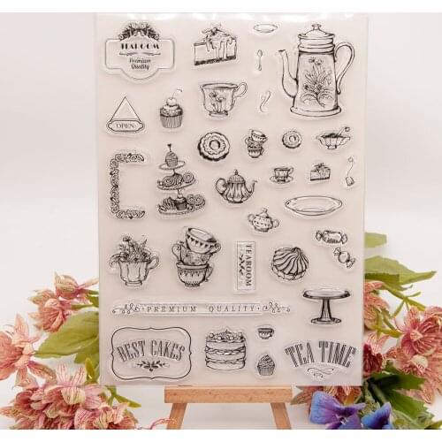 Best Cakes Clear Stamp Transparent Silicone Seal for DIY Scrapbooking Card Making Photo Album Decoration Crafts Gift