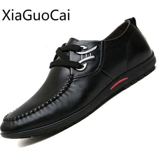 New Fashion Summer Leather Mens Casual Flat Sneakers Breathable Massage Male Flat Casual Shoes Rubber Mens Flats