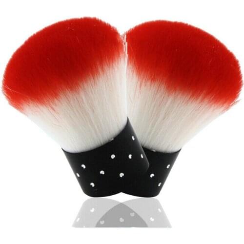 Wholesale New Colorful Excellent Acrylic Nail Dust Cleaner Nail Dust Brush Cosmetic Cheek Makeup brush 100pcs/lot free shipping