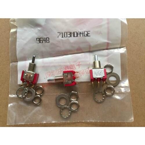 Original New 100% 7103MDA4GE 3pin 3gear rocker switch toggle switch bent foot