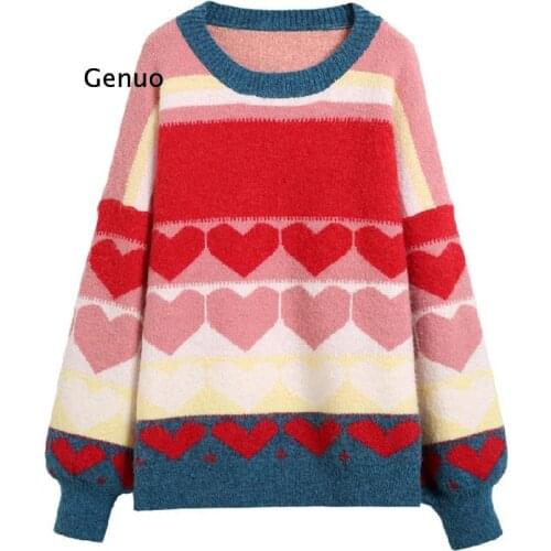 Autumn and Winter Wear Tide New Sweater Female Students Korean Version of Loose Lantern Sleeve Knitting Japanese Female