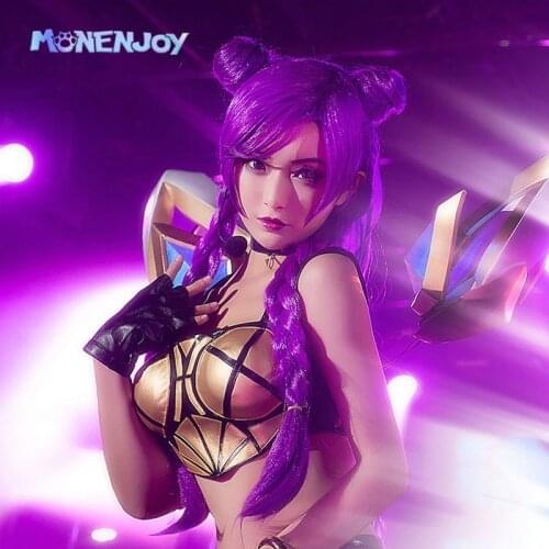 Monenjoy LOL KDA Kaisa Cosplay Wig Game League of Legends K/DA Cos Hair