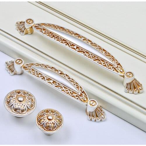 Door Knob Handle Catch Pull Grip Furniture Wardrobe Closet Cabinet Drawer 30mm - 190mm Vintage American Rustic Silver