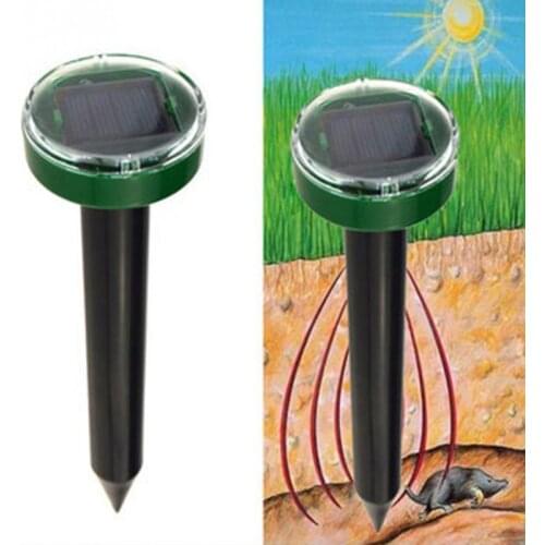 Garden Yard New Useful Solar Power Eco-Friendly Ultrasonic Gopher Mole Snake Mouse Pest Anti Repeller Control