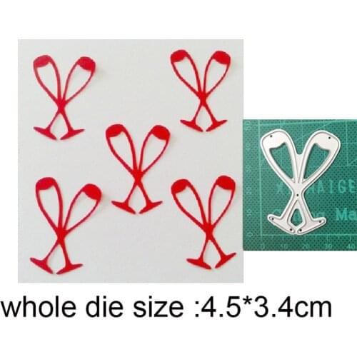 Couple Goblet Glass Cup Metal Cutting Dies for DIY Scrapbooking Paper and Card Making Decorative Embossing Die Cut Craft dies