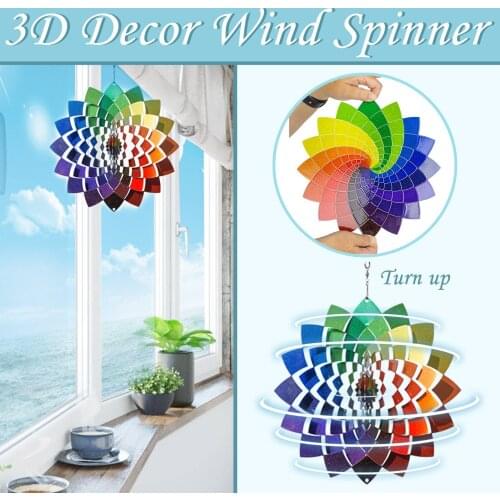 Stainless Steel Wind Spinner- 3d Indoor Outdoor Garden Decoration Ornament High Quality Practical Delicate Durable