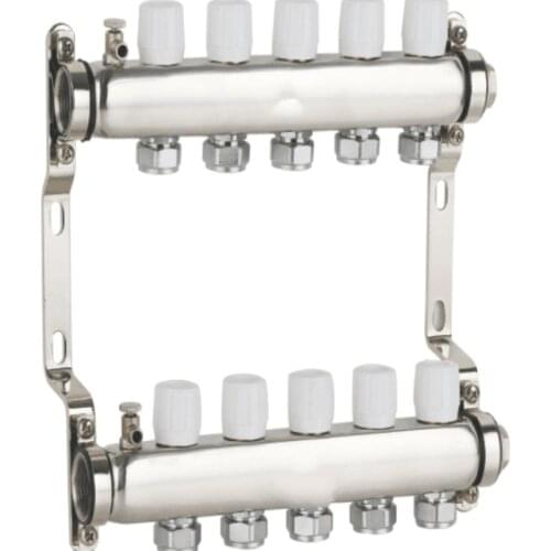 Water heating Manifold stainless steel underfloor heating manifold floor heating /water heating separator for 1/2 pex