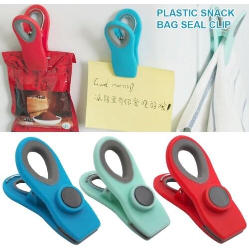 5Pcs Kitchen Snack Storage Bag Sealing Clip Magnetic Freshness Keeping Clamps