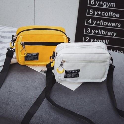 Womens Bags 2021 New Ladies Casual Small Square Bags Korean Canvas One Shoulder Bag Messenger Bags