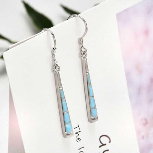 Earrings Gift Vintage Drop Coloured Glaze Hook Women Bohemian Dangle