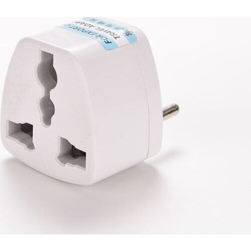 1PCS Universal EU USA UK Plug Adapter European Chinese Power Socket White Travel Converter Conversion Plug