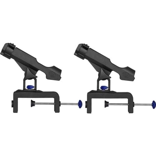 2pcs Fishing Pole Rod Holder Tackle Kit (Clamp On 1-3/4 inch), Adjustable Side For Kayak/ Boat